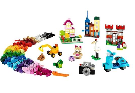 LEGO Classic 10698 Scatola Mattoncini Creativi Grande per Costruire Macchina Fotografica, Vespa e Ruspa Giocattolo - 13