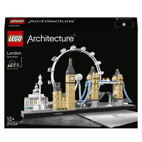 LEGO Architecture 21034 Londra, con London Eye, Big Ben e Tower Bridge, Modellismo Monumenti, Set da Collezione, Idea Regalo