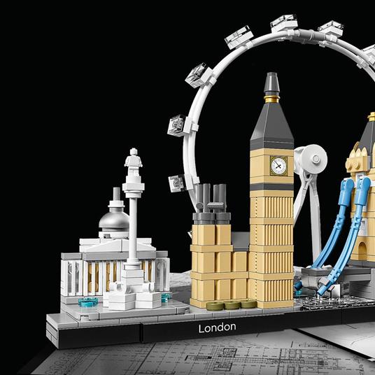 LEGO Architecture 21034 Londra, con London Eye, Big Ben e Tower Bridge, Modellismo Monumenti, Set da Collezione, Idea Regalo - 9