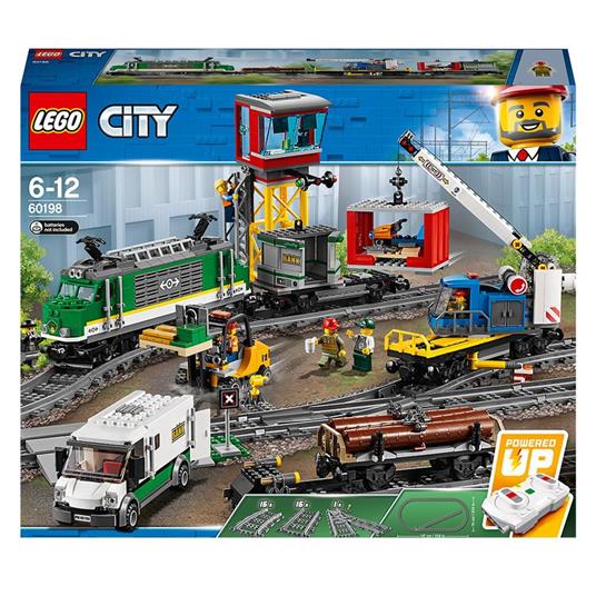 LEGO City 60198 Treno Merci, Giocattolo Telecomandato per Bambini di 6-12  anni, Bluetooth RC, 3 Carrozze, Binari e Accessori - LEGO - City - Mezzi  pesanti - Giocattoli | IBS