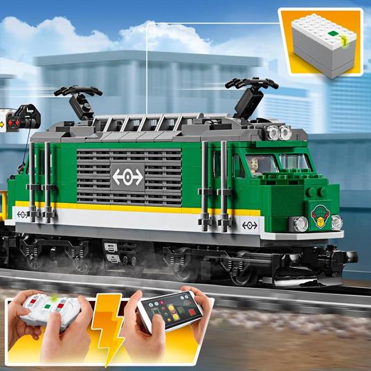 LEGO City 60198 Treno Merci, Giocattolo Telecomandato per Bambini di 6-12  anni, Bluetooth RC, 3 Carrozze, Binari e Accessori - LEGO - City - Mezzi  pesanti - Giocattoli | IBS