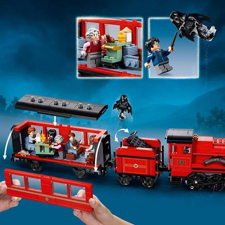 LEGO Harry Potter 75955 Espresso per Hogwarts, Stazione di Kings Cross con Binario, Treno Giocattolo da Costruire - 4