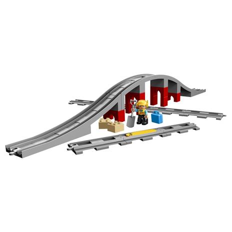 LEGO DUPLO 10872 Ponte e Binari Ferroviari Giochi per Bambini in Età Prescolare con Mattoncino Sonoro Giocattoli Educativi - 8