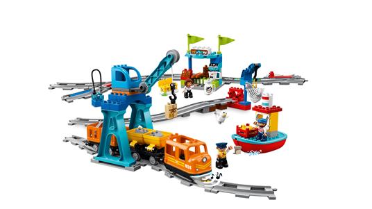 LEGO DUPLO 10875 Il Grande Treno Merci, Set Push & Go, Luci e Suoni, Gru  Giocattolo, Giochi per Bambini dai 2 ai 5 Anni - LEGO - Duplo Town - Mezzi  pesanti - Giocattoli