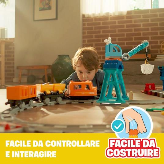 LEGO DUPLO 10875 Il Grande Treno Merci, Set Push & Go, Luci e Suoni, Gru Giocattolo, Giochi per Bambini dai 2 ai 5 Anni - 7