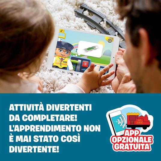 LEGO DUPLO 10875 Il Grande Treno Merci, Set Push & Go, Luci e Suoni, Gru Giocattolo, Giochi per Bambini dai 2 ai 5 Anni - 8