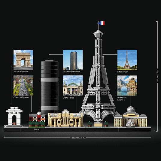 LEGO Architecture 21044 Parigi, con Torre Eiffel e Museo del Louvre,  Modellismo Monumenti, Set da Collezione Skyline - LEGO - Architecture -  Edifici e architettura - Giocattoli | IBS