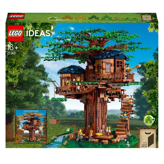 LEGO Ideas 21318 Casa sull'Albero, Modellino da Costruire con Elementi in Plastica PE, con 3 Casette e Minifigure