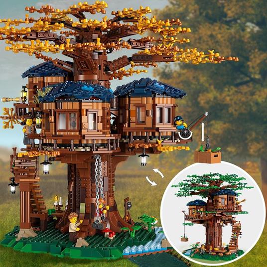LEGO Ideas 21318 Casa sull'Albero, Modellino da Costruire con Elementi in Plastica PE, con 3 Casette e Minifigure - 8