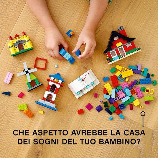 LEGO Classic 11008 Mattoncini e Case, Giochi Creativi per Bambino e Bambina  dai 4 Anni in su, 6 Facili Modelli