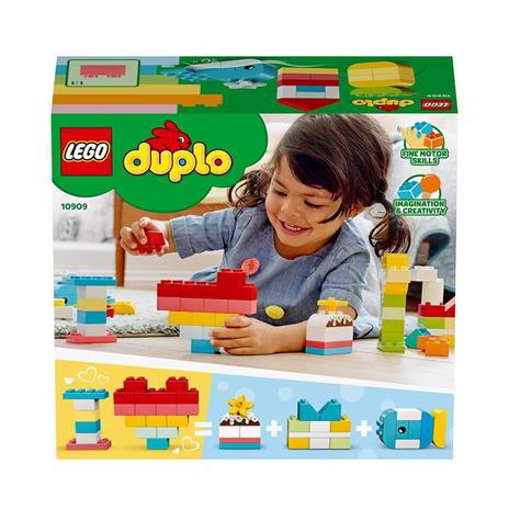 LEGO DUPLO 10909 Classic Scatola Cuore, Primi Mattoncini Colorati da Costruzione, Giochi Educativi e Creativi per Bambini - 10