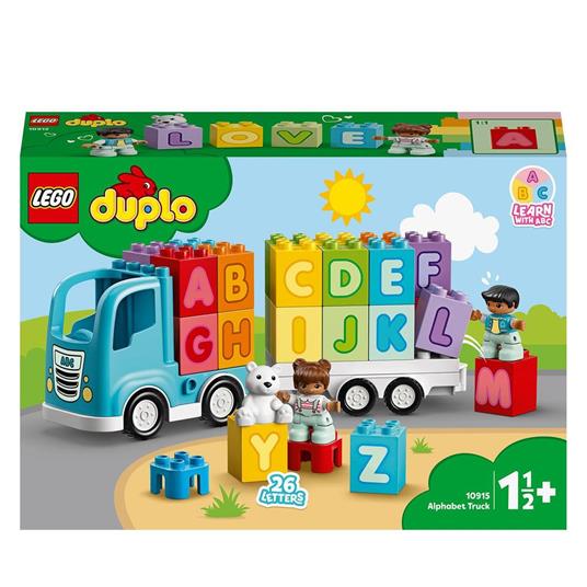 LEGO DUPLO 10915 Camion dell'Alfabeto, Mattoncini per l'Apprendimento delle  Lettere, Giochi Educativi per Bambini 1,5+ Anni - LEGO - Duplo - Mezzi  pesanti - Giocattoli | IBS