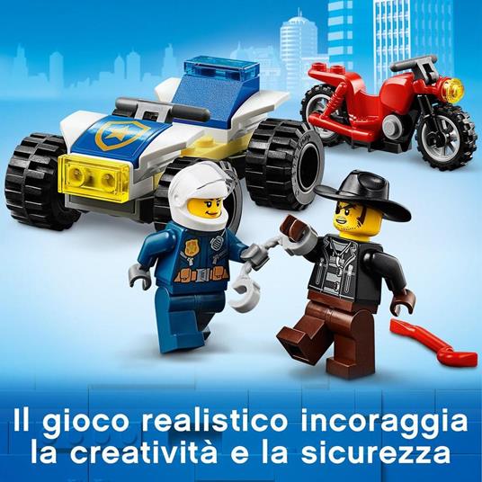 LEGO City 60243 Inseguimento sull'Elicottero della Polizia con Quad ATV,  Moto, Camion, Kit di Costruzione Giocattoli - LEGO - City - Mestieri -  Giocattoli | IBS