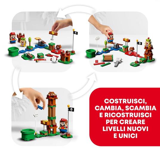 LEGO Super Mario Avventure di Luigi - Starter Pack, Giocattolo da Costruire  con Personaggi Interattivi, Giochi Creativi per Bambini e Bambine da 6  Anni, Idee Regalo di Compleanno 71387 : : Giochi e giocattoli