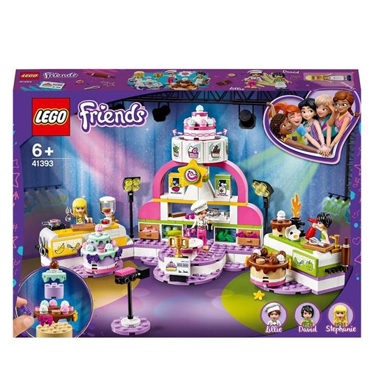 LEGO Friends 41393 Concorso di Cucina, Set con Torte e 3 Mini Bamboline, Giochi Creativi per Bambina e Bambino dai 6 Anni