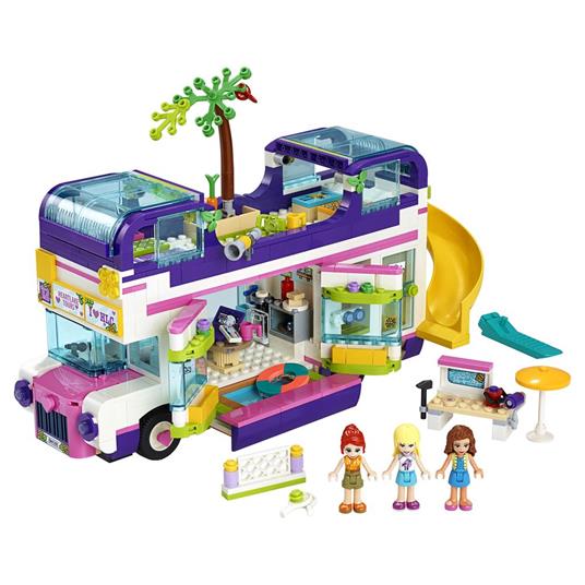 LEGO Friends 41395 Il Bus dell'Amicizia con Piscina e Scivolo, Playset con 3 Mini Bamboline, Autobus Giocattolo - 13