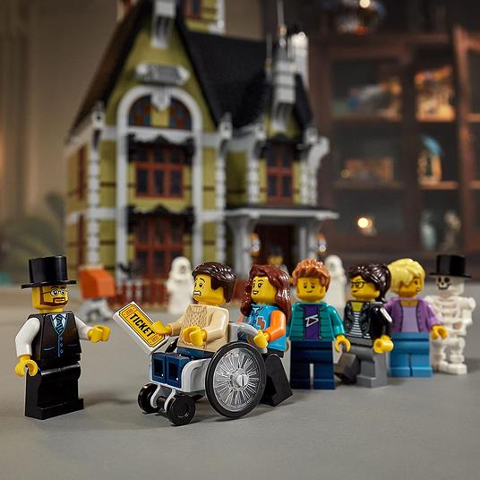 LEGO Icons 10273 La Casa Stregata Set Costruzioni per Adulti Modellino Fai  da Te in Mattoncini con Minifigure Idee Regalo
