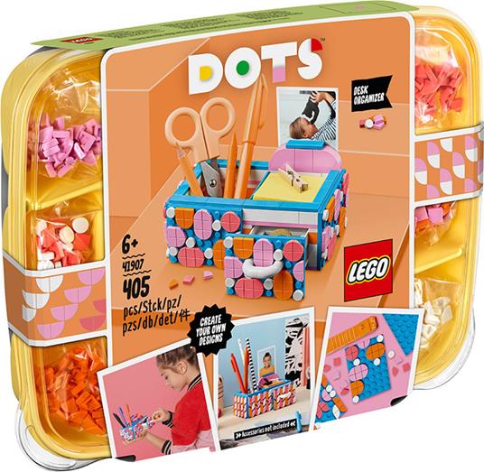 LEGO DOTS 41959 Il Simpatico Panda portaoggetti, Set Scatola Fai da Te,  Regalo Creativo, Giochi per Bambini dai 6 Anni - LEGO - DOTs - Set  mattoncini - Giocattoli