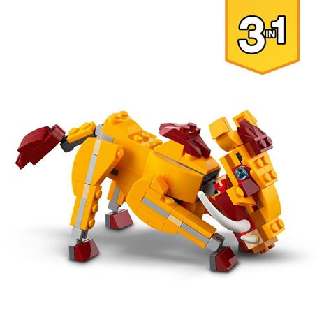 LEGO Creator 31112 3 in 1 Leone Selvatico, Kit di Costruzione , Struzzo e Facocero, Giocattoli per Bambini dai 7 Anni in Su - 5