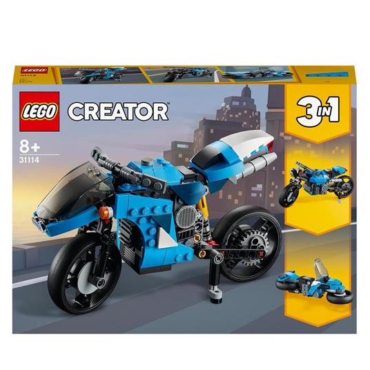 LEGO Creator 31114 3 in 1 Superbike, Kit di Costruzione Moto Sportiva o  Classica o Hoverbike, Veicoli Giocattolo per Bambini - LEGO - Creator - Moto  - Giocattoli | IBS
