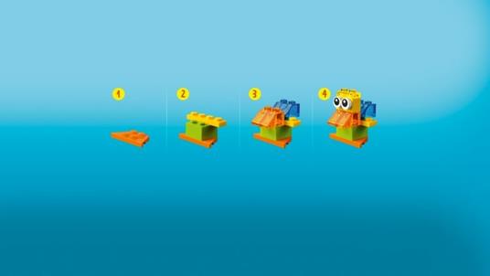 LEGO Classic 11013 Mattoncini Trasparenti Creativi, con Animali (Leone, Uccello e Tartaruga), Giochi per Bambini di 4+ Anni - 12