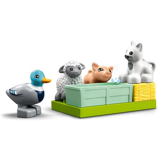 LEGO DUPLO Town 10949 Gli Animali della Fattoria, con Anatra, Maiale, Gatto  e Mucca Giocattolo, Giochi Creativi per Bambini