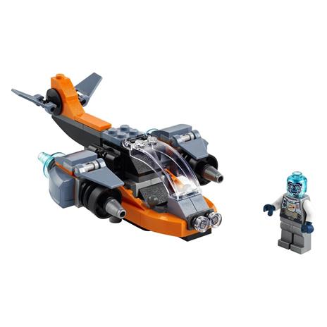 LEGO Creator 31111 3 in 1 Cyber-Drone, Kit di Costruzione con Cyber Mech e Scooter con Minifigure Robot, Giochi per Bambini - 7