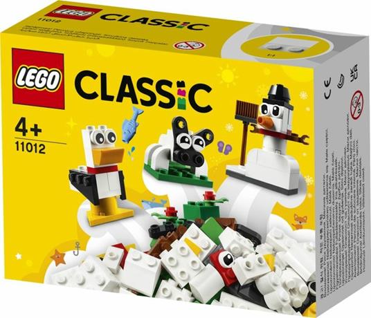 LEGO Classic 11012 Mattoncini Bianchi Creativi, Set di Costruzioni per  Bambini 4+ Anni con Pupazzo di Neve, Pecora e Gabbiano - LEGO - Classic -  Set mattoncini - Giocattoli | IBS