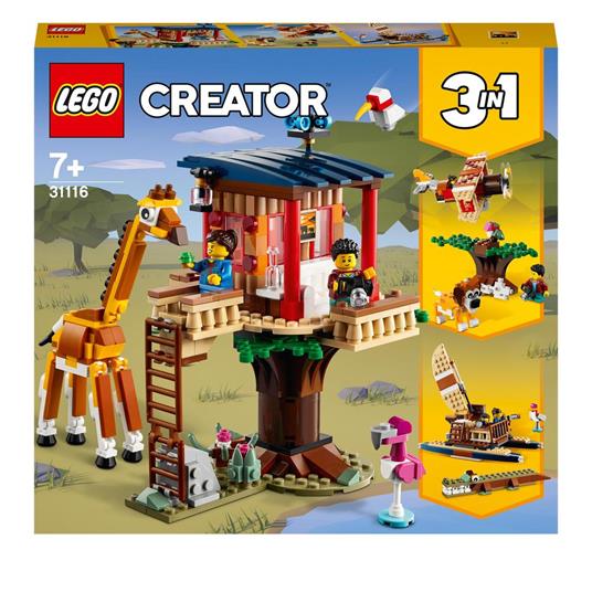 LEGO Creator 31116 3 in 1 Casa sull'Albero del Safari, Catamarano, Biplano,  Kit di Costruzione - LEGO - Creator - Edifici e architettura - Giocattoli |  IBS