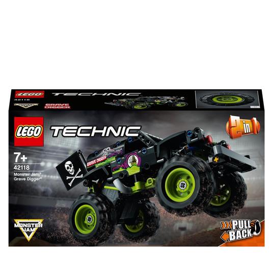 LEGO Technic 42118 Monster Jam Grave Digger, Kit 2 in 1 da Truck a Buggy  Fuoristrada con Azione Pull-Back, Giochi per Bambini - LEGO - Technic -  Automobili - Giocattoli | IBS