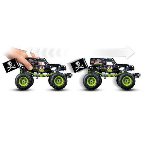 LEGO Technic 42118 Monster Jam Grave Digger, Kit 2 in 1 da Truck a Buggy Fuoristrada con Azione Pull-Back, Giochi per Bambini - 4
