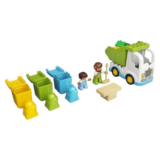LEGO DUPLO Town 10945 Camion della Spazzatura e Riciclaggio, Giochi Educativi per Bambini dai 2 Anni in su, Set Costruzioni - 7