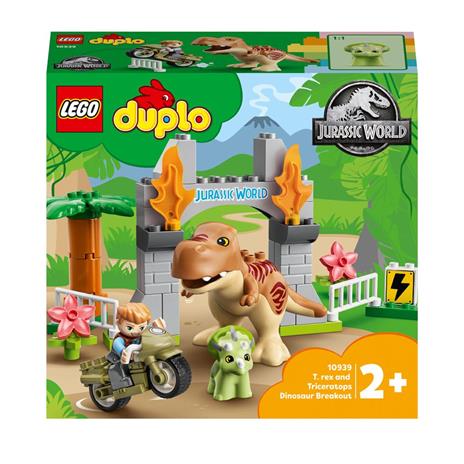 LEGO DUPLO Jurassic World 10939 Fuga del T. rex e del Triceratopo, Dinosauri  Giocattolo, Mattoncini Creativi - LEGO - Duplo Jurassic World - TV & Movies  - Giocattoli | IBS