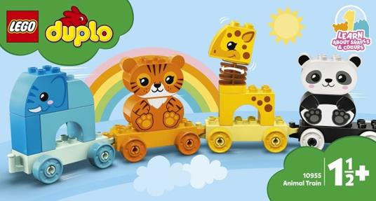 LEGO DUPLO My First 10955 Il Treno degli Animali, con Elefante, Tigre, Panda e Giraffa, Giochi Educativi Bambini 1,5+ Anni - 11