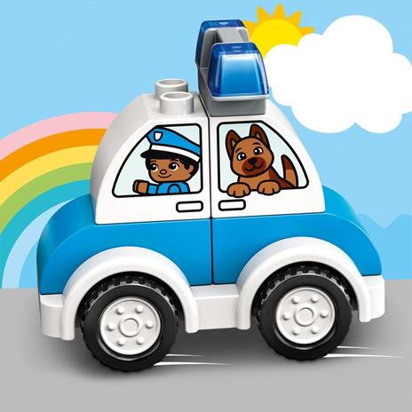 LEGO DUPLO 10957 Elicottero Antincendio e Auto della Polizia, Giochi Bambini 1,5+ Anni, Set da Collezione, Abilità Motorie - 5