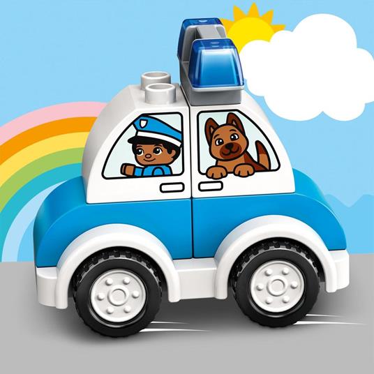 LEGO DUPLO 10957 Elicottero Antincendio e Auto della Polizia, Giochi  Bambini 1,5+ Anni, Set da Collezione, Abilità Motorie - LEGO - Duplo -  Aerei - Giocattoli