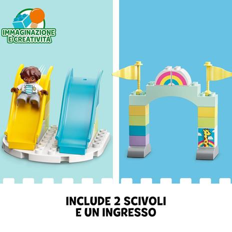 LEGO DUPLO Town 10956 Parco dei Divertimenti, Giocattoli per Bambini di 2 Anni, Parco Giochi con 7 Minifigure e Accessori - 6