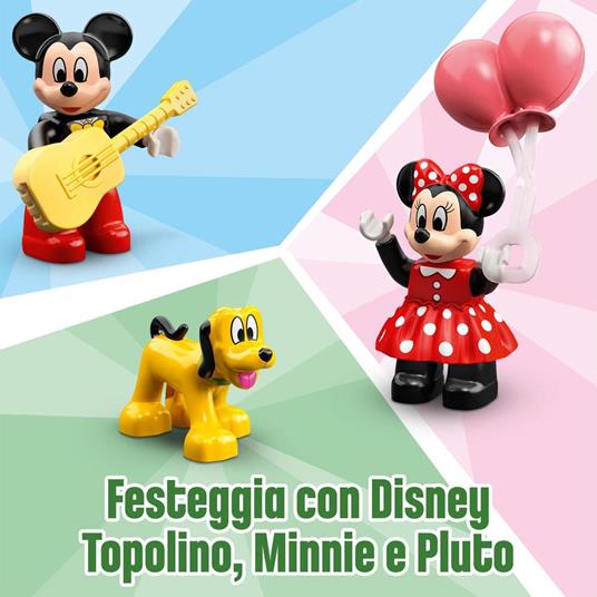 LEGO DUPLO Disney 10941 Il Treno del Compleanno di Topolino e Minnie,  Giochi Educativi per Bambini dai 2 Anni, Idea Regalo - LEGO - Duplo Disney  - Cartoons - Giocattoli | IBS