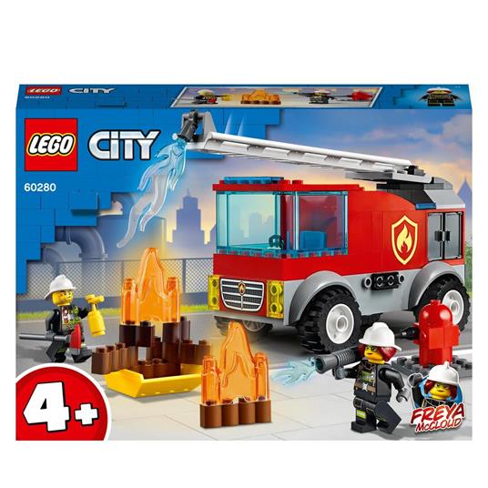 LEGO City 60280 Autopompa con Scala con Minifigure Pompiere, Idea Regalo per Bambini e Bambine dai 4 Anni in su - 2