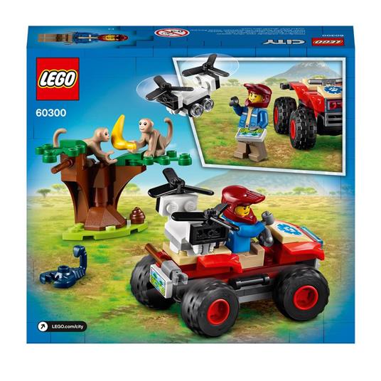 LEGO City 60300 Wildlife ATV di Soccorso Animale, Giochi per Bambini dai 5 Anni con Quad con Braccio Telescopico e Animali - 8