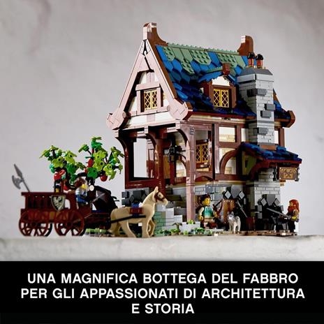 LEGO Ideas 21325 Fabbro Set Costruzioni per Adulti Casa Medievale  Minifigure e Accessori Decorazione di Casa Idea Regalo