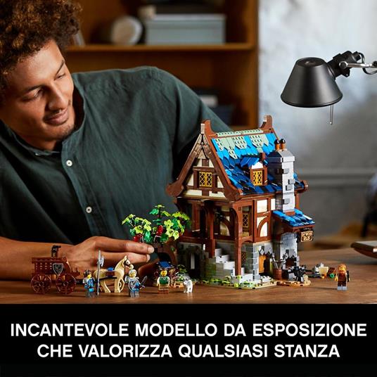 LEGO Ideas 21325 Fabbro Set Costruzioni per Adulti Casa Medievale  Minifigure e Accessori Decorazione di Casa Idea Regalo