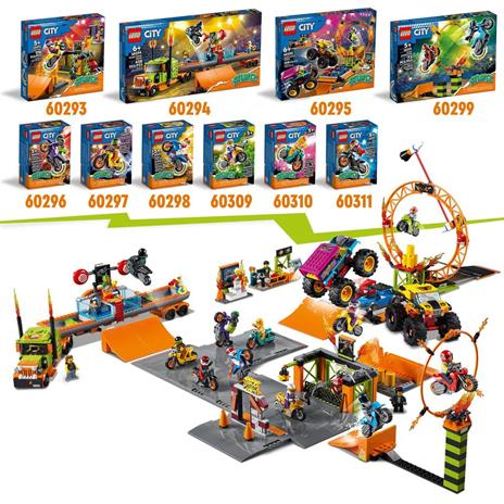 LEGO City Stuntz Stunt Bike da Impennata, Moto Giocattolo con Funzione "Carica e Vai", Giochi per Bambini dai 5 Anni, 60296 - 7