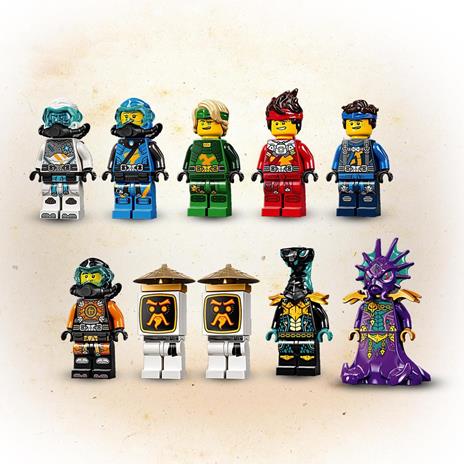 LEGO NINJAGO 71756 Idro-Vascello, Sottomarino Giocattolo per Bambini dai 9 Anni con le Minifigure dei Ninja Kai e Nya - 6