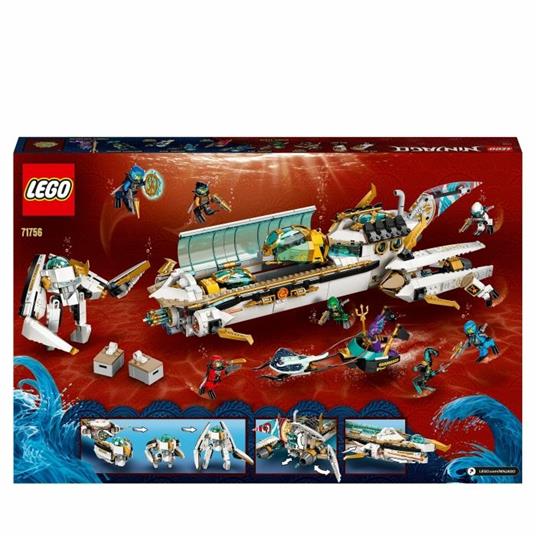 LEGO NINJAGO 71756 Idro-Vascello, Sottomarino Giocattolo per Bambini dai 9  Anni con le Minifigure dei Ninja Kai e Nya - LEGO - Ninjago - Imbarcazioni  - Giocattoli | IBS