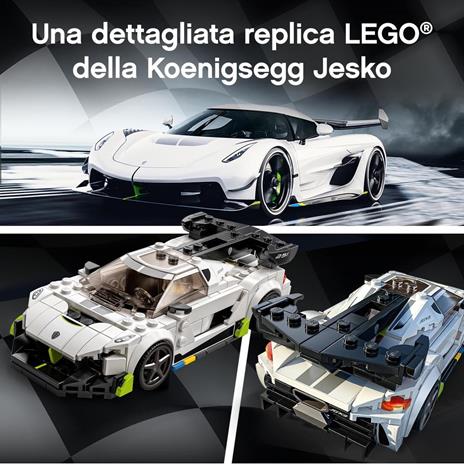 LEGO Speed Champions 76900 Koenigsegg Jesko, Auto Sportiva con Minifigure del Pilota, Macchina Giocattolo per Bambini - 5
