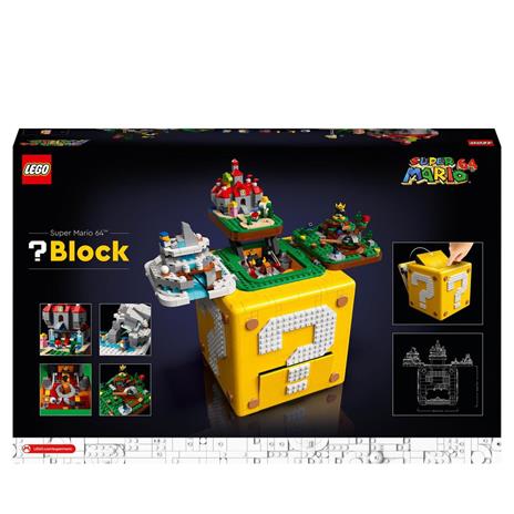 LEGO 71395 Blocco Punto Interrogativo Super Mario 64, Set per Adulti, Livelli in Microscala, Include Peach Princess e Yoshi - 8