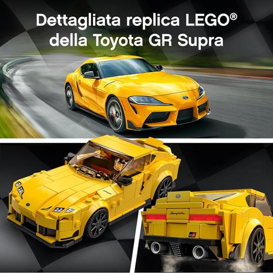 LEGO Speed Champions 76901 Toyota GR Supra, Macchina Giocattolo per Bambini  dai 7 Anni, Auto Sportiva da Corsa con Pilota - LEGO - Speed Champions -  Automobili - Giocattoli