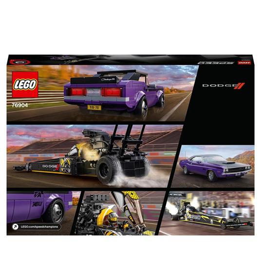 LEGO Speed Champions 76904 Mopar Dodge//SRT Top Fuel Dragster e 1970 Dodge  Challenger T/A, Macchine Giocattolo per Bambini - LEGO - Speed Champions -  Automobili - Giocattoli | IBS