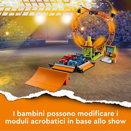 LEGO City 60295 Stuntz Arena dello Stunt Show, Set con 2 Monster Truck Giocattolo, 2 Automobiline, Moto Giocattolo - 5